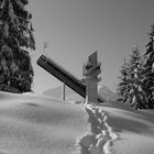 Skisprungschanze Oberstdorf mal anders s/w! Keine RTL-Perspektive! :-)