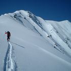 Skispur im Schnee