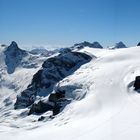 Skispuren auf dem Gletscher