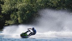 Skistock Beherrschung beim Rennen auf der Mosel in Brodenbach