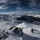 Skitouren-Pano hoch über dem Pazunauntal