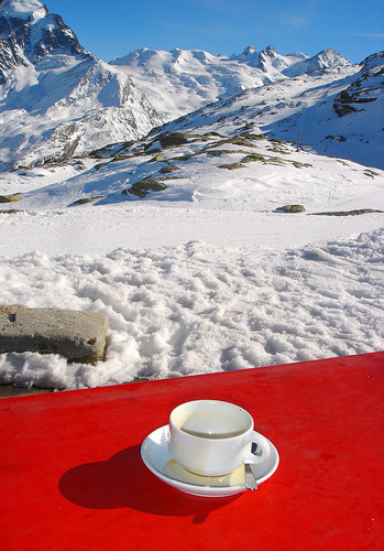 Skiwinter-Ende: Ein letzter Kaffee