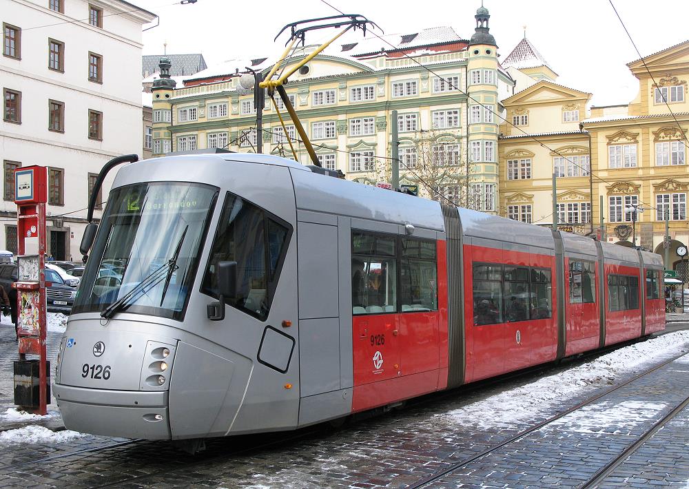 Skoda-Tram in Prag