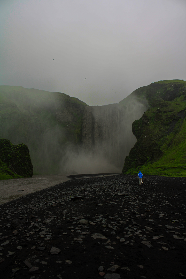 Skogafoos on a rainy day, Iceland, June 2010