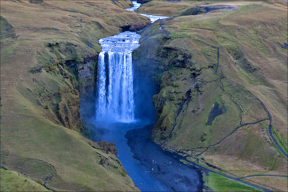 Skógafoss - Aerials Iceland 2013