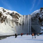 Skogafoss im Winter