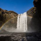 Skogafoss mit Regenbogen