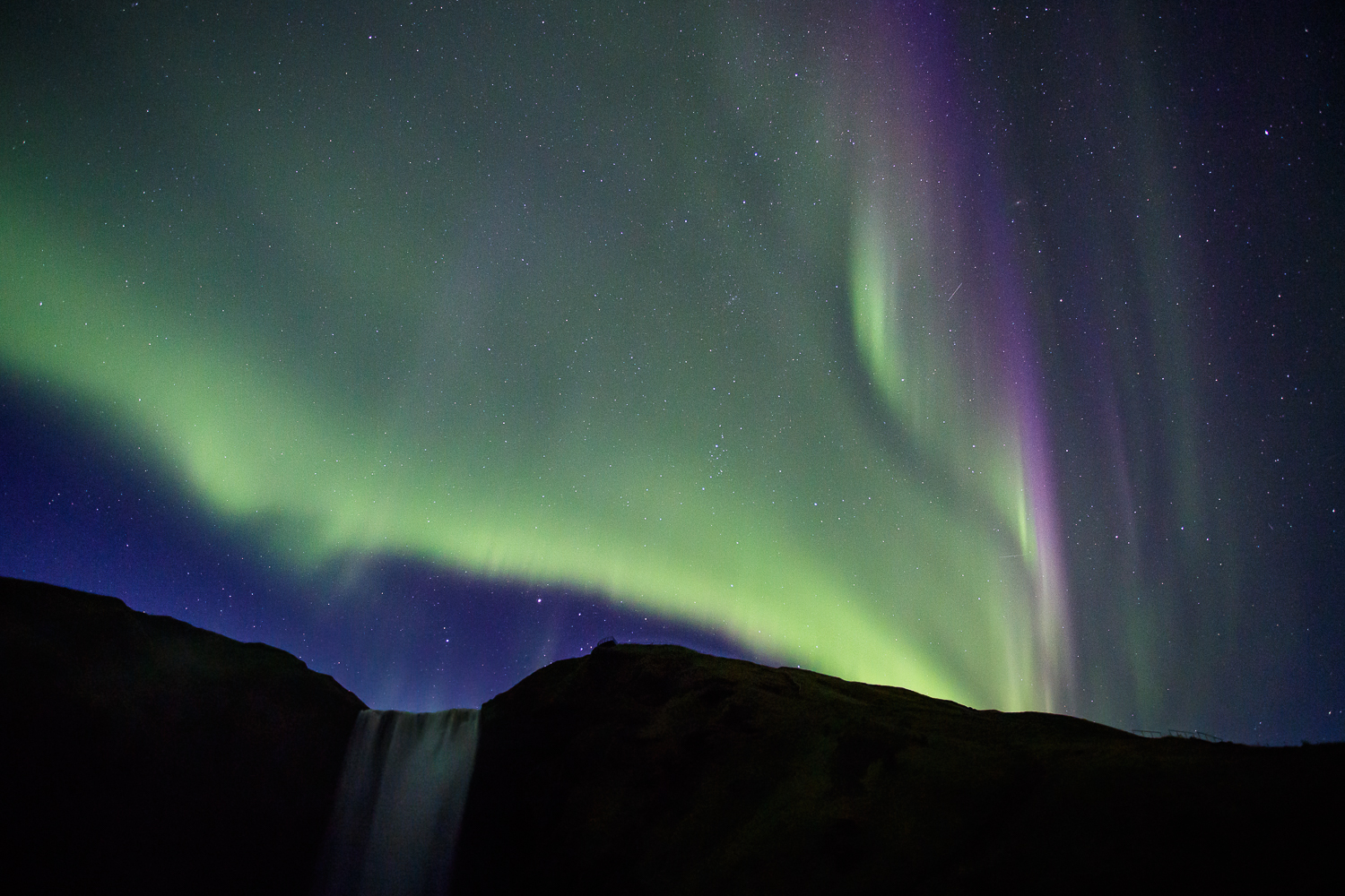 Skogafoss nachts