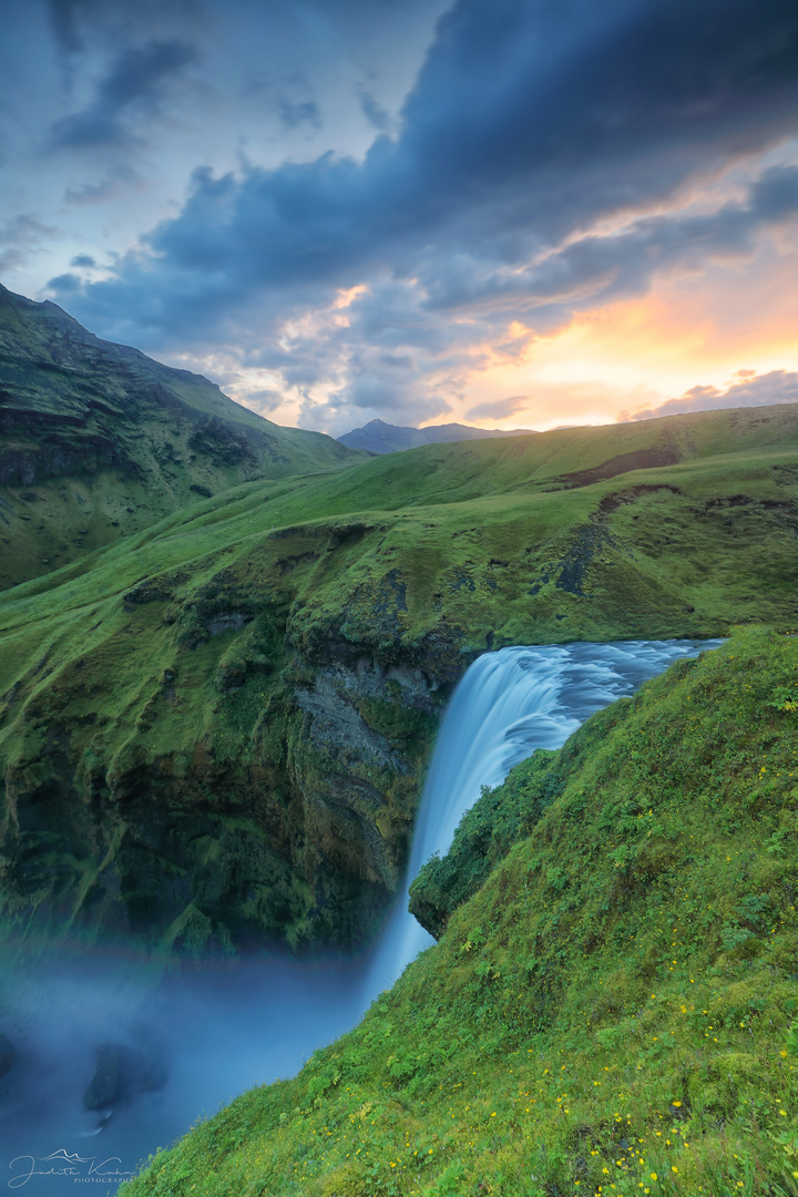 Skógafoss sólarlag