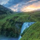 Skógafoss sólarlag