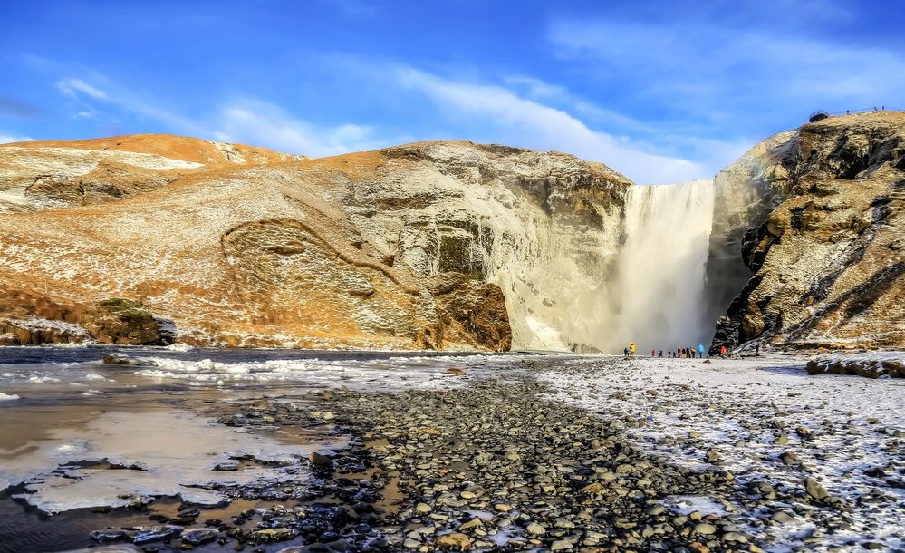 Skógafoss Wasserfall 