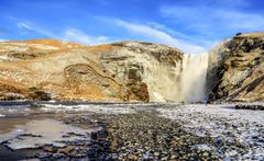 Skógafoss Wasserfall 