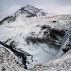 Skógafoss Wasserfall von oben