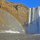 Skogarfoss mit Regenbogen