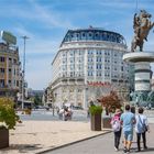 Skopje - Platz Mazedonien mit Skulptur "Alexander der Große"