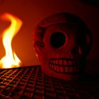 Skull on fire