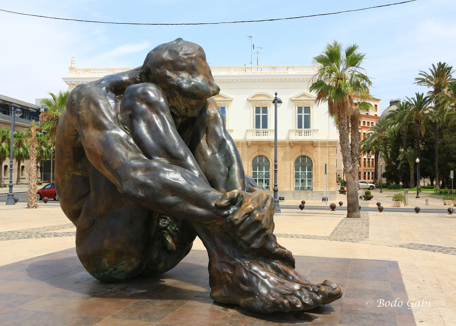 Skulptur am Hafen Cartagena