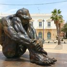 Skulptur am Hafen Cartagena