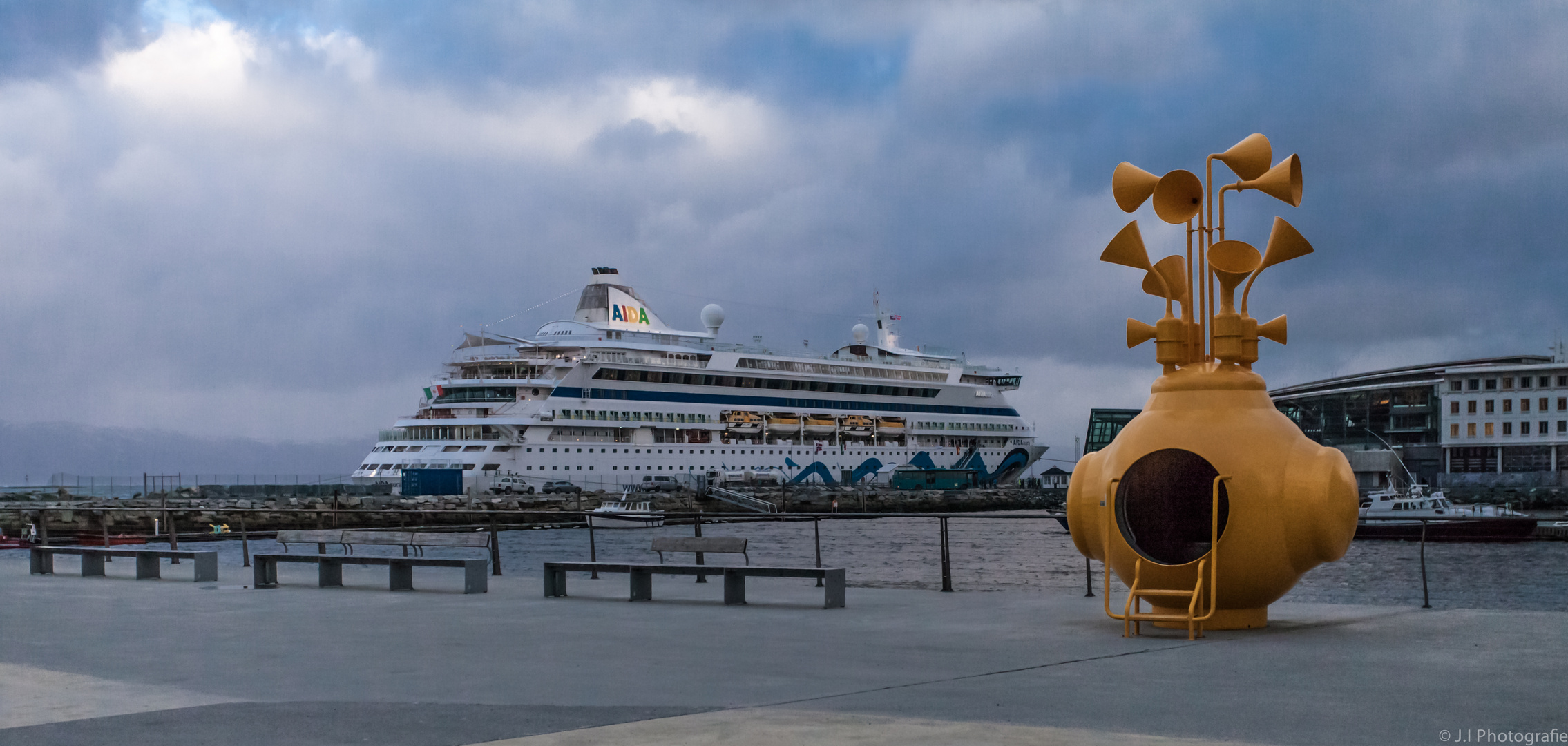 Skulptur am Pier Terminal-Pirterminalen Trondheim