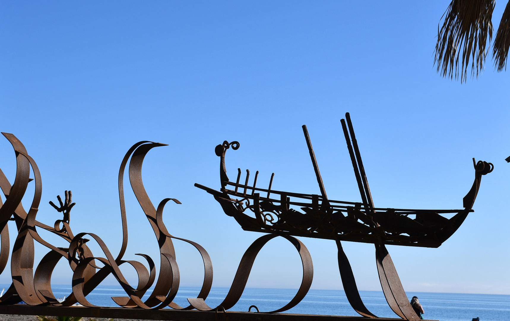 Skulptur am Strand