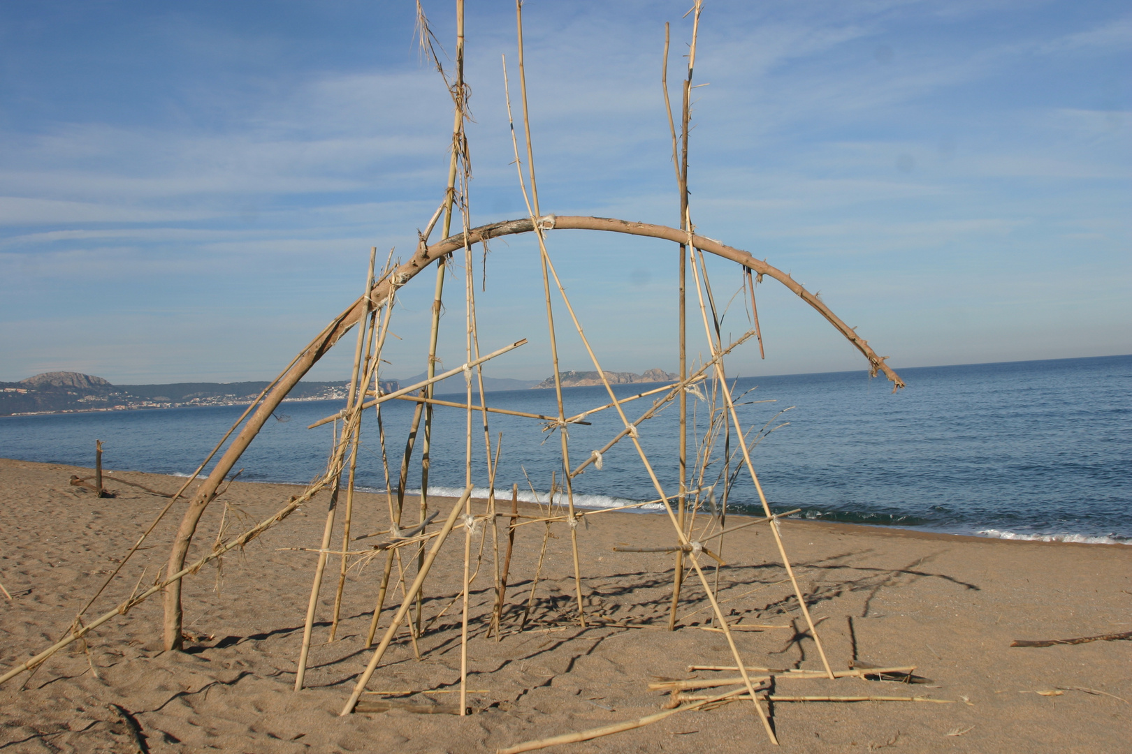 Skulptur am Strand