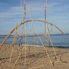 Skulptur am Strand