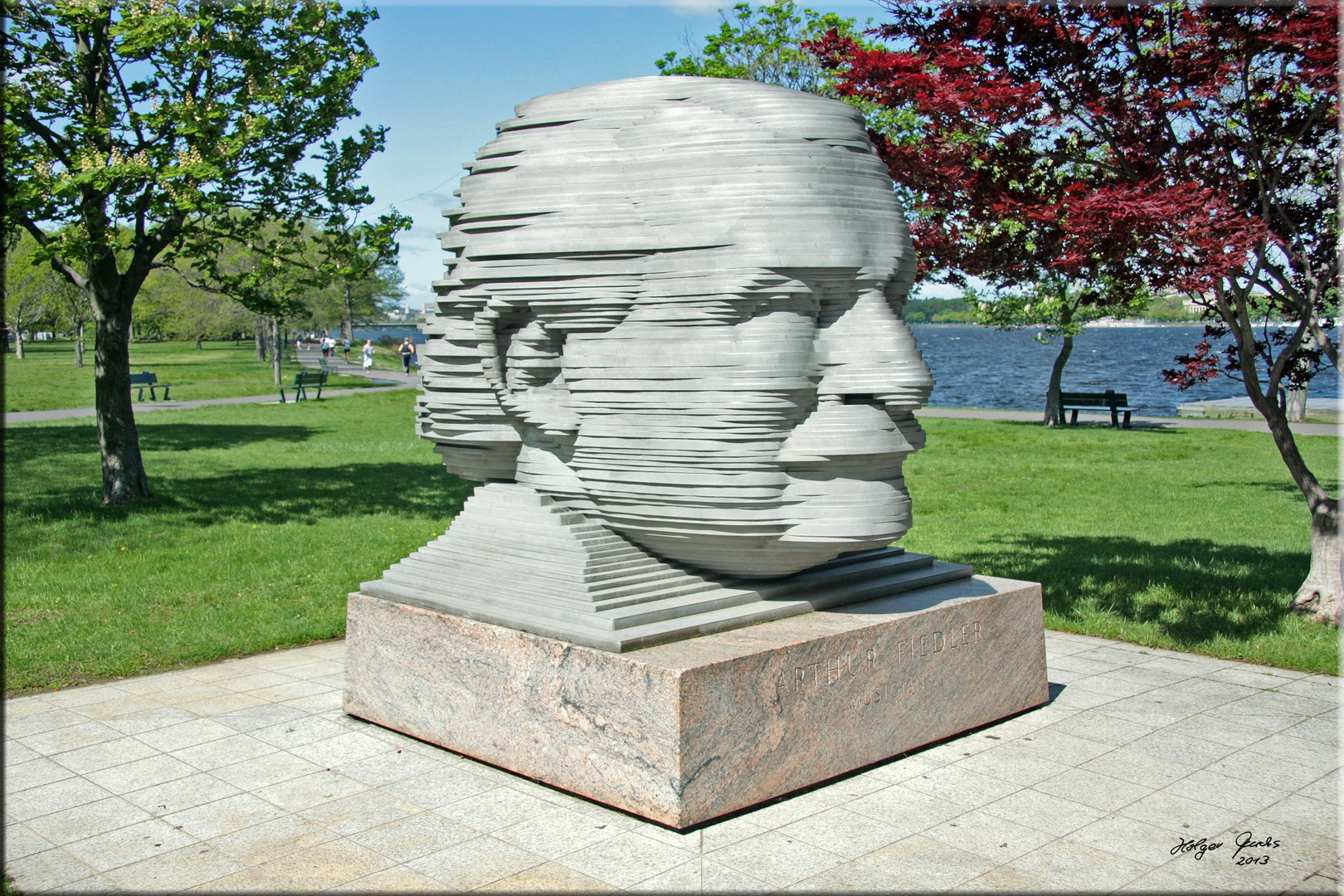 Skulptur "Arthur Fiedler" am Ufer des Charles River