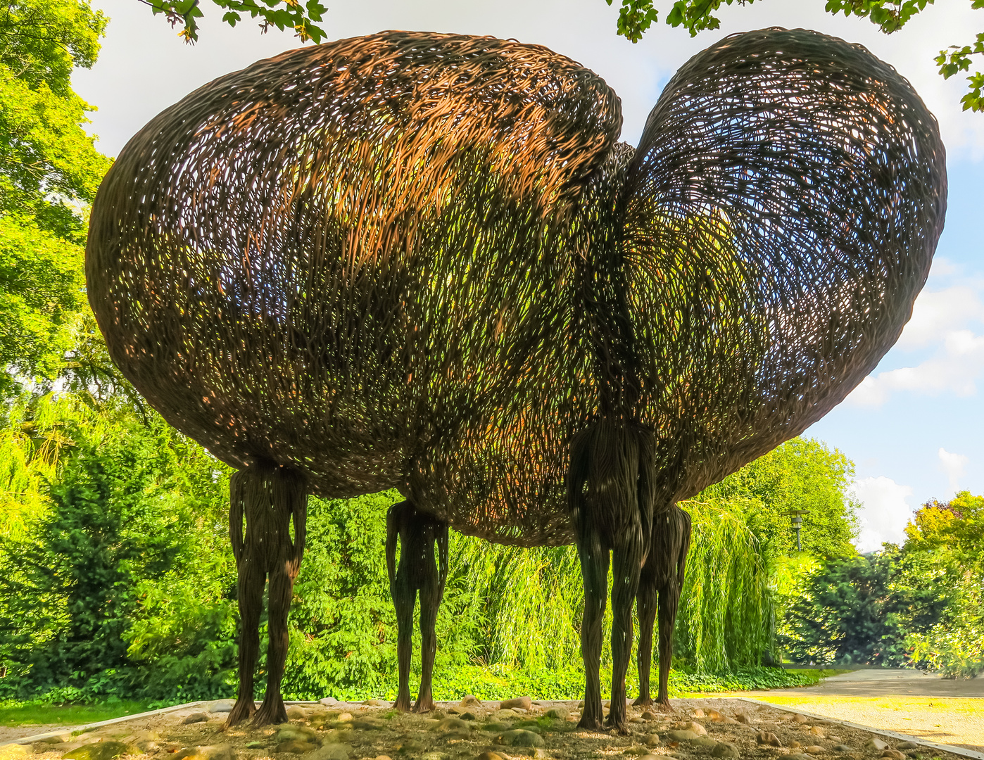 Skulptur aus Armierungsstahl