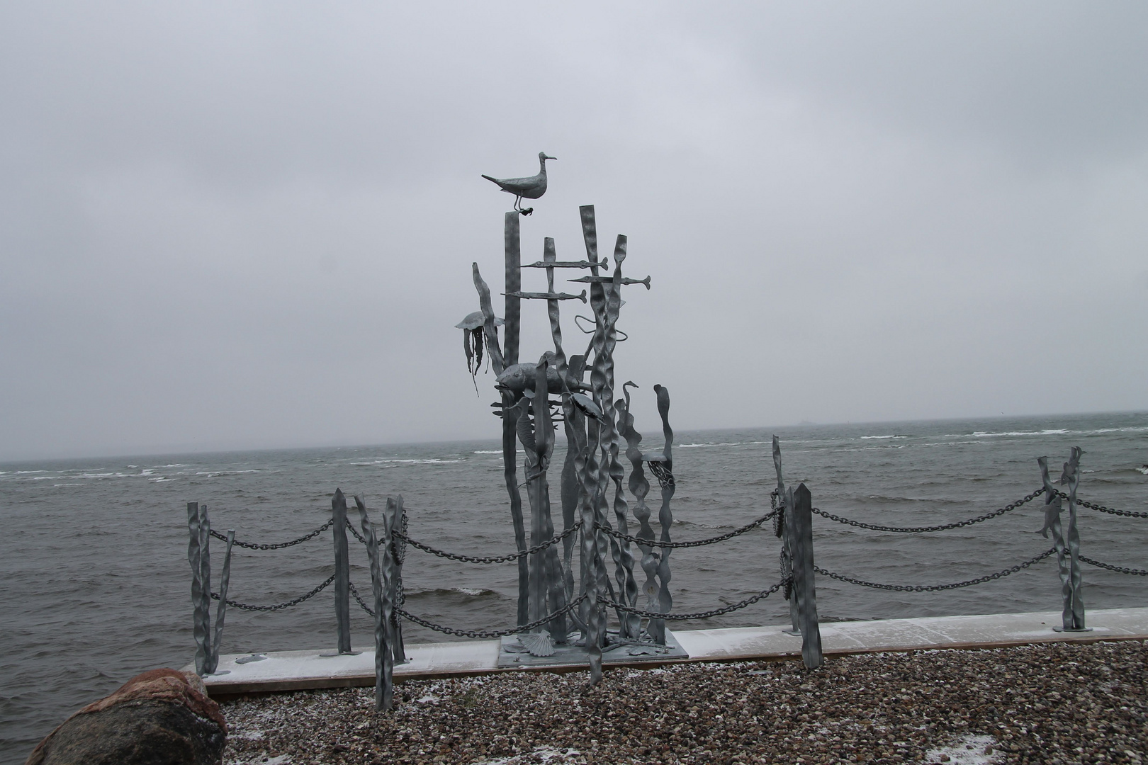 Skulptur bei Laboe an der Ostsee