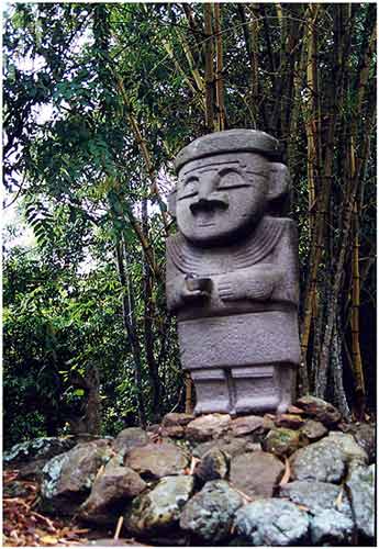 Skulptur der Moche-Kultur in Peru