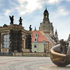 Skulptur "Erde und Planeten" auf der Brühlschen Terrasse Dresden