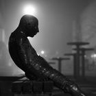 Skulptur im Nebel