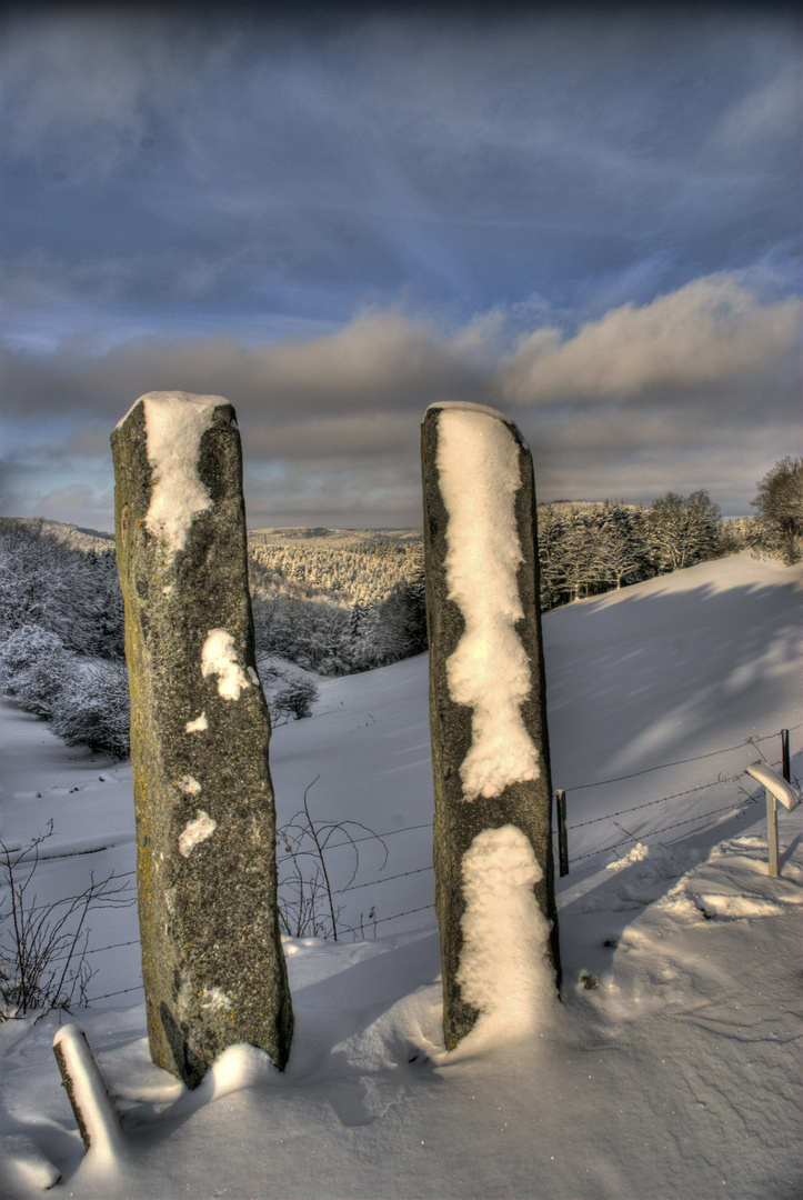 Skulptur im Winter