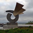 Skulptur in Borgarnes am Borgarfjördur in Islands Westen