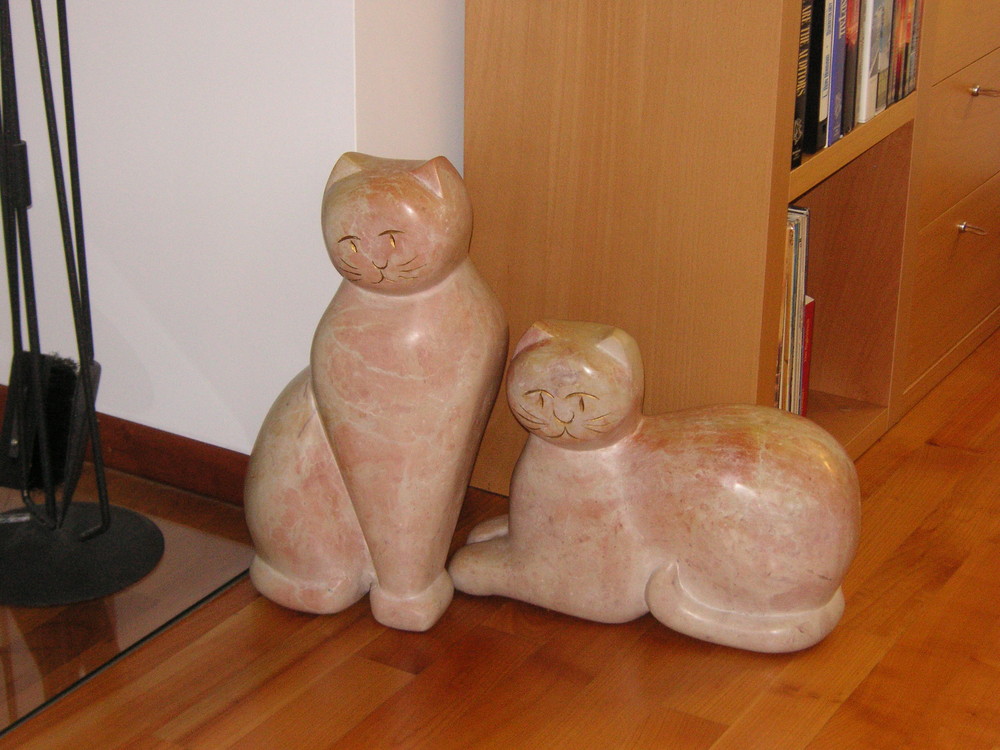 Skulptur Katzen 2