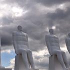 Skulptur: Menschen am Meer