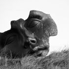 Skulptur (SW) am Strand...