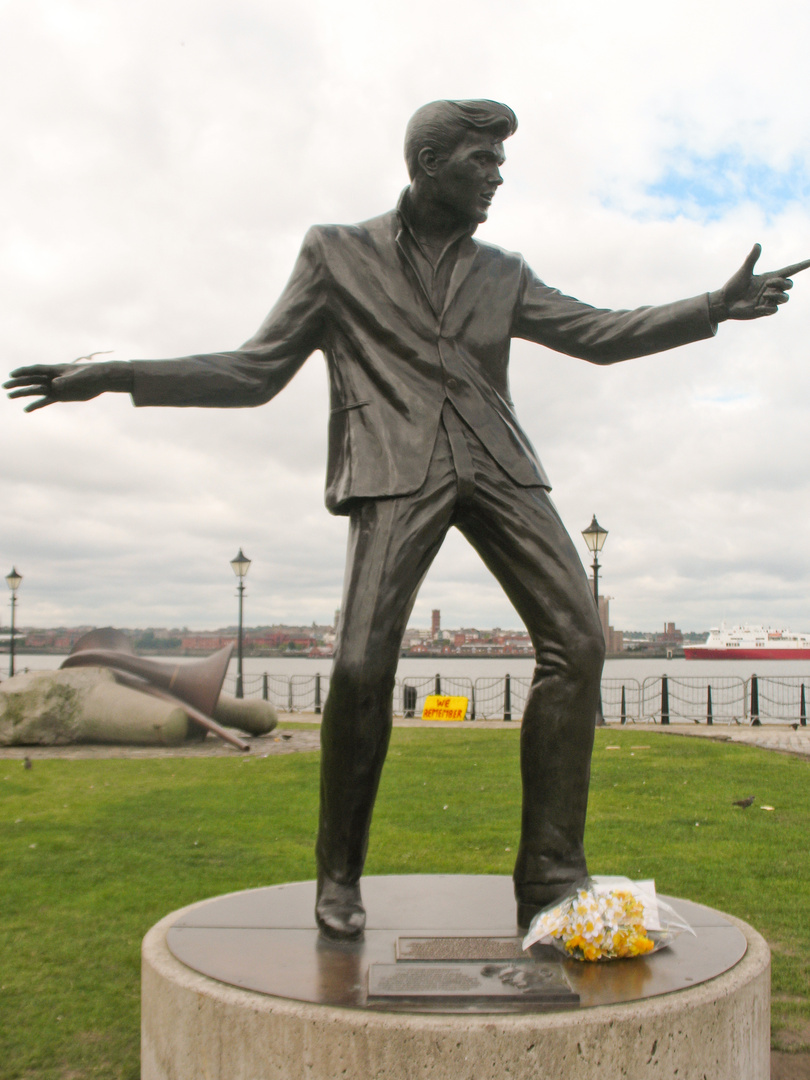 Skulptur von Billy Fury in Liverpool