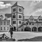 Skulpturen im Hof der Moritzburg/Halle