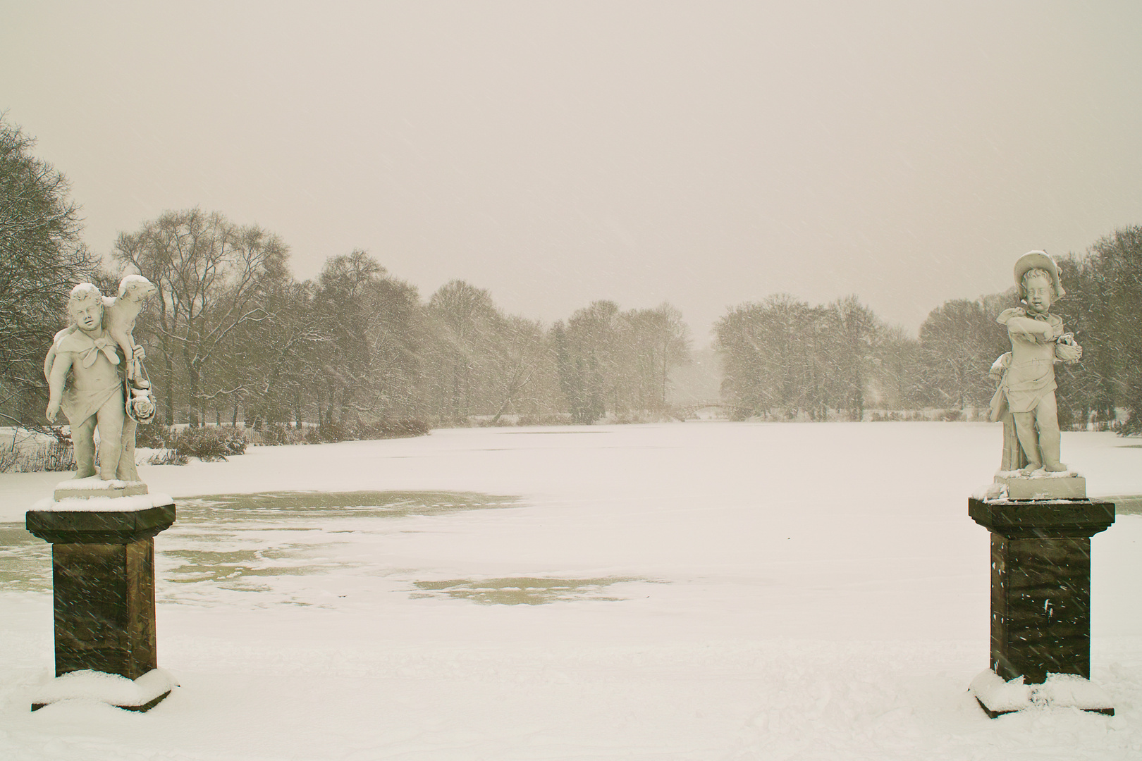 Skulpturen im Winter