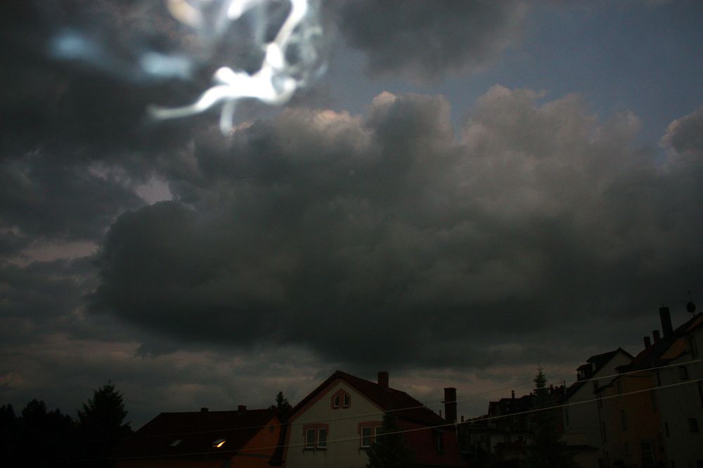 skurrile Wettererscheinung gestern Abend