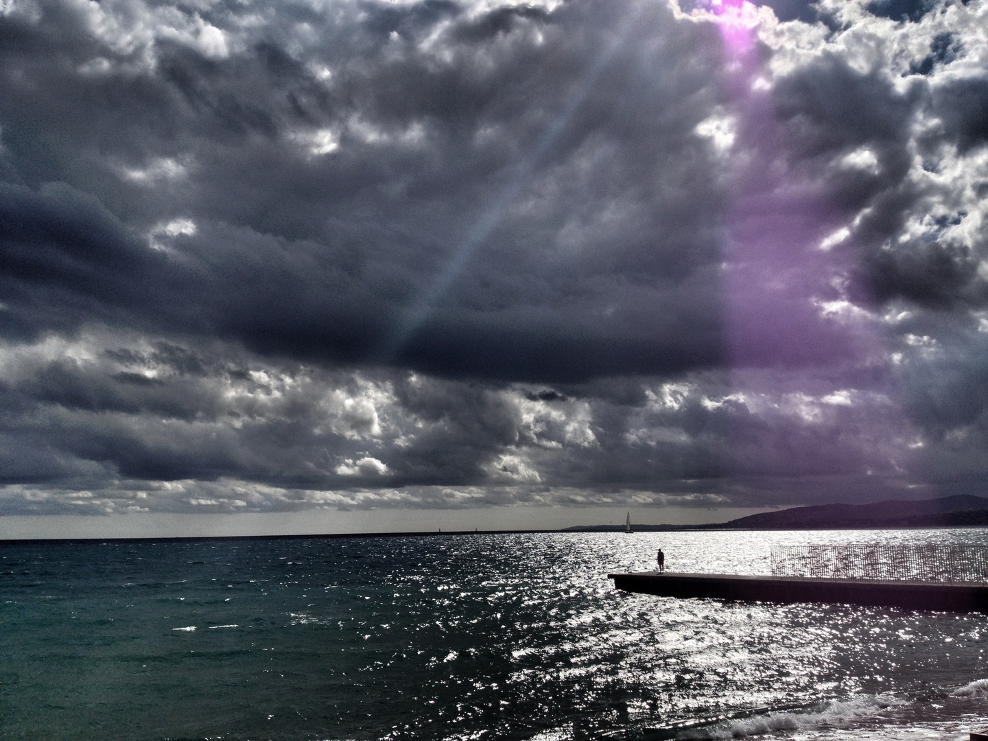 Sky and sand