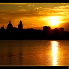 Sky line al tramonto