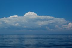 sky over Boston Harbor