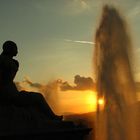 Sky, water and sun in Barcelona