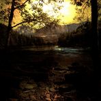 Skykomish river at dusk