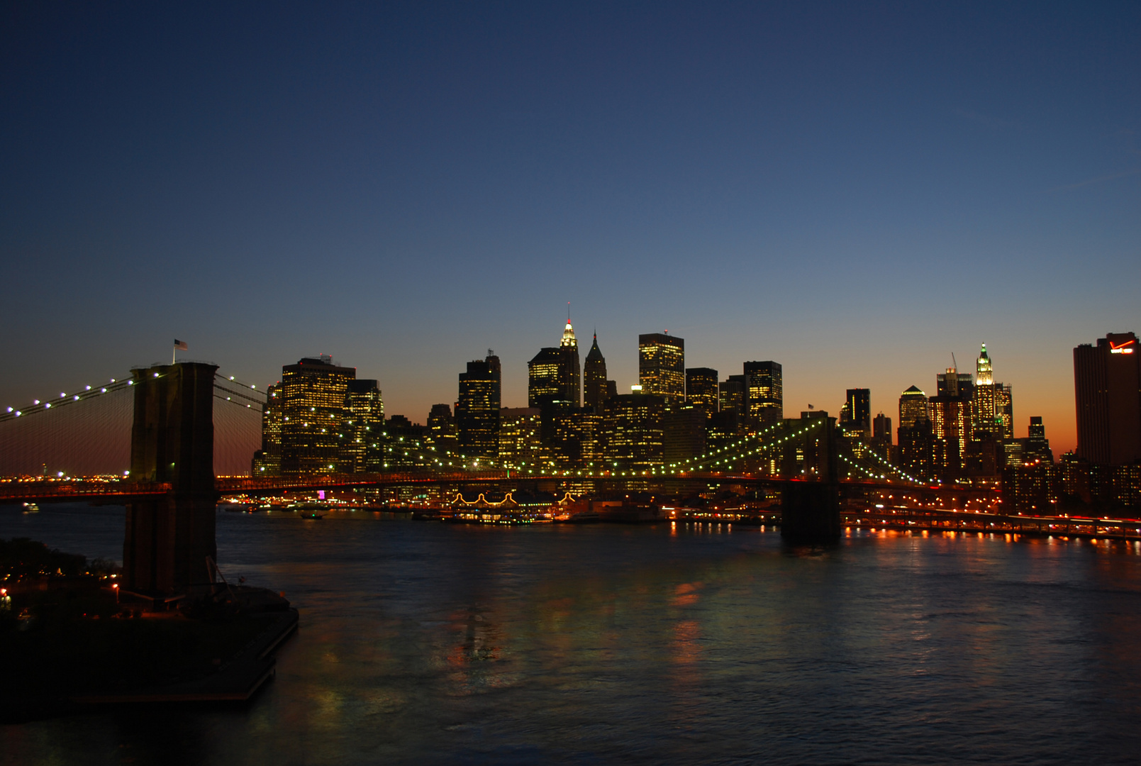 Skyline and Brooklyn Bridge