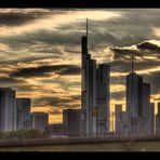 Skyline auf der Brücke