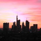 Skyline aus Frankfurts Osten im Oktober