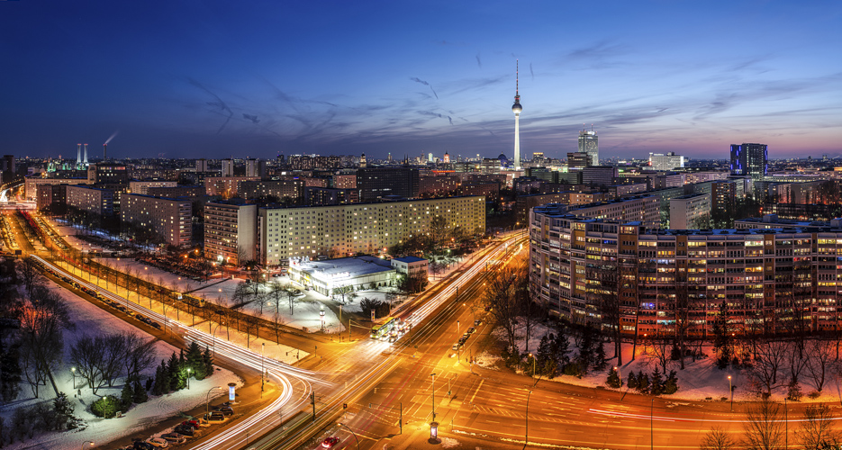 Skyline Berlin Platz der Vereinten Nationen Foto & Bild panorama